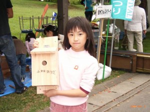 私の巣箱が完成。どんな鳥が入るかな？